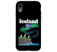 Islande Souvenir Aurore Boréale Colonie Macareux Lumières polaires Coque pour iPhone XR