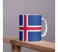 Islande Tasse à café 325 ml Motif drapeau en céramique Passe au lave-vaisselle Cadeau de bureau Tasse à thé
