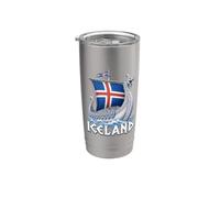 Islande Viking Longship Nordic Icelandic Pride Frost Dragon Gobelet isotherme en acier inoxydable double paroi