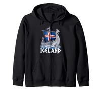 Islande Viking Longship Nordic Icelandic Pride Frost Dragon Sweat à Capuche