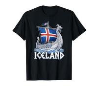 Islande Viking Longship Nordic Icelandic Pride Frost Dragon T-Shirt