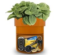 ISLANDSAFE Coffre-fort de dérivation pour clés cachées - Pour extérieur, jardin, maison, bureau, cour, cache, espèces, plantes non incluses (terre cuite mate)