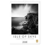 Isle of Skye - Longue exposition en noir et blanc, Version française (Calendrier mural 2026 DIN A4 portrait), Calendrier CALVENDO mensuel