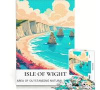 Isle of Wight Cliffs Puzzle 1000 pièces pour Adolescents | 38x52cm Pour s'amuser en famille chaque pièce est unique Cadeaux de Noël et d'anniversaire.