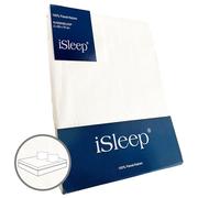 iSleep Taie d'oreiller Flanelle Coton 60x70 cm (Lot de 2) (Blanc)