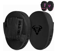 Islero Mitaines de boxe pour homme - Noir mat - Pour arts martiaux, Muay Thai, Kickboxing - Crochet et jab - Bouclier de frappe - Noir mat