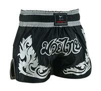 Islero Short Muay Thai MMA Arts Martiaux Grappling Kick Boxing UFC pour Combat en Cage Entraînement Gym Homme Femme Vêtements Équipement, Argenté., XS