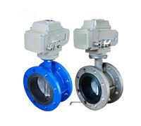 ISLWQOULE DN50-800 C810 Carbon Steel Stainless 304 Way AC220 110 Electric Centerline Butterfly Valve Ball General(Ductile cast)