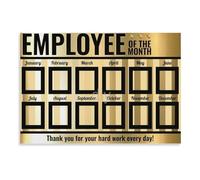ISMCGPLHPT Employee Recognition Wall-Art Poster of the Month Award Office Decor Canvas for Workplace Business Appreciation Gift for Colleagues Managers HR(Unframed,12X18inch(30X45cm))