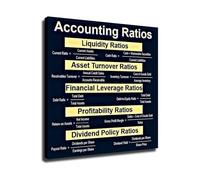 ISMCGPLHPT Financial Analysis Formulas Poster - Accounting Ratios Guide for Wall Decor in Office & Study Room(Unframed,12X18inch(30X45cm))