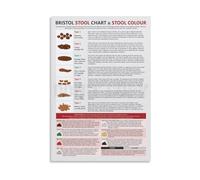 ISMCGPLHPT Poop Health Chart Poster Bristol Stool Scale Canvas Print for Bathroom Wall Funny Gift Digestive Tracking(Unframed,08X12inch(20X30cm))