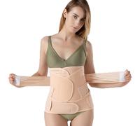 ISMOL Ceinture post-partum 3 en 1 pour femmes, ceinture abdominale post-partum, ceinture abdominale post-césarienne, ceinture post-partum (beige, M)