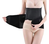 ISMOL Ceinture post-partum 3 en 1 pour femmes, ceinture abdominale post-partum, ceinture abdominale post-césarienne, ceinture post-partum (noir, XL)