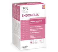 ISN Endomelia confort menstruel équilibre émotionnel cure 30j | PEA, NAC, resvératrol, zinc, sélénium, rhodiola, safran, 60 gélules