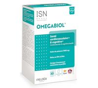 ISN - Omegabiol® - Complément alimentaire à base d'acide gras Oméga 3 - Riche en EPA + DHA - Maintien de l'équilibre cardiovasculaire - Sans Gluten - Marque Française - Cure 30 jours