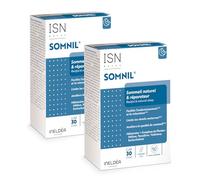 ISN - Somnil® - Complément alimentaire - Mélatonine, plantes, vit.B6, Tryptophane - Facilite l'endormissement- Améliore le sommeil - Sans dépendance ni accoutumance - Lot de 2 produits