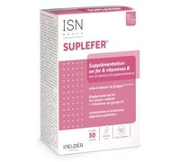 ISN - Suplefer® - Aide à réduire la fatigue - Riche en Fer et Vitamines du groupe B - Fer microencapsulé plus biodisponible - Cure 30 jours