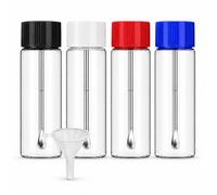 iSnuff Lot de 4 flacons d'échantillons en verre transparent - Capacité : 5 ml