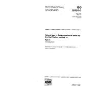 ISO 10101-1:1993, Natural gas -- Determination of water by the Karl Fischer method -- Part 1: Introduction