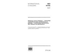 ISO 10155:1995, Stationary source emissions - Automated monitoring of mass concentrations of particles - Performance characteristics, test methods and specifications