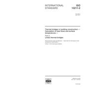 ISO 10211-2:2001, Thermal bridges in building construction -- Calculation of heat flows and surface temperatures -- Part 2: Linear thermal bridges