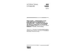 ISO 10229:1994, Water quality - Determination of the prolonged toxicity of substances to freshwater fish - Method for evaluating the effects of ... mykiss Walbaum (Teleostei, Salmonidae))