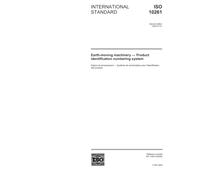 ISO 10261:2002, Earth-moving machinery - Product identification numbering system
