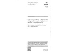 ISO 10266:1992, Earth-moving machinery -- Determination of slope limits for machine fluid systems operation -- Static test method