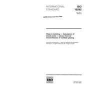 ISO 10292:1994, Glass in building - Calculation of steady-state U values (thermal transmittance) of multiple glazing