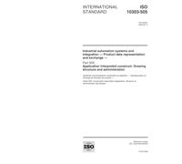 ISO 10303-505:2000, Industrial automation systems and integration -- Product data representation and exchange -- Part 505: Application interpreted construct: Drawing structure and administration
