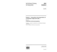 ISO 10350-2:2001, Plastics -- Acquisition and presentation of comparable single-point data -- Part 2: Long-fibre-reinforced plastics