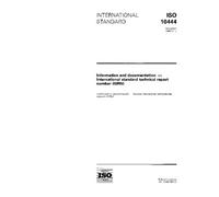 ISO 10444:1994, Information and documentation -- International standard technical report number (ISRN)
