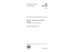ISO 105-J03:1995, Textiles -- Tests for colour fastness -- Part J03: Calculation of colour differences