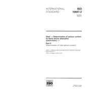 ISO 10697-2:1994, Steel -- Determination of calcium content by flame atomic absorption spectrometry -- Part 2: Determination of total calcium content