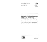 ISO 10707:1994, Water quality - Evaluation in an aqueous medium of the ultimate aerobic biodegradability of organic compounds - Method by analysis of biochemical oxygen demand (closed bottle test)