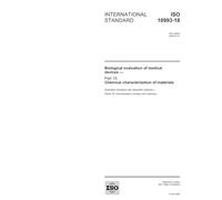 ISO 10993-18:2005, Biological evaluation of medical devices - Part 18: Chemical characterization of materials