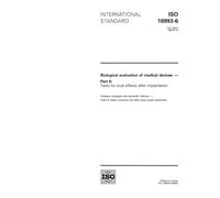 ISO 10993-6:1994, Biological evaluation of medical devices -- Part 6: Tests for local effects after implantation