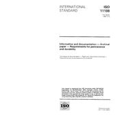 ISO 11108:1996, Information and documentation -- Archival paper -- Requirements for permanence and durability