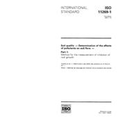 ISO 11269-1:1993, Soil quality - Determination of the effects of pollutants on soil flora - Part 1: Method for the measurement of inhibition of root growth