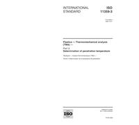 ISO 11359-3:2002, Plastics - Thermomechanical analysis (TMA) - Part 3: Determination of penetration temperature