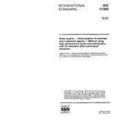 ISO 11369:1997, Water quality - Determination of selected plant treatment agents - Method using high performance liquid chromatography with UV detection after solid-liquid extraction