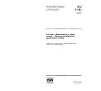 ISO 11533:1996, Iron ores -- Determination of cobalt content -- Flame atomic absorption spectrometric method