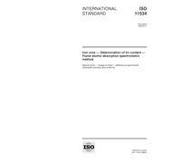 ISO 11534:1998, Iron ores -- Determination of tin content -- Flame atomic absorption spectrometric method
