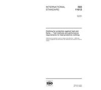 ISO 11612:1998, Clothing for protection against heat and flame - Test methods and performance requirements for heat-protective clothing