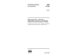 ISO 11722:1999, Solid mineral fuels -- Hard coal -- Determination of moisture in the general analysis test sample by drying in nitrogen
