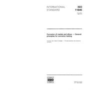 ISO 11845:1995, Corrosion of metals and alloys - General principles for corrosion testing
