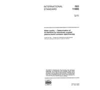 ISO 11885:1996, Water quality - Determination of 33 elements by inductively coupled plasma atomic emission spectroscopy