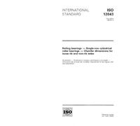 ISO 12043:1995, Rolling bearings - Single-row cylindrical roller bearings - Chamfer dimensions for loose rib and non-rib sides