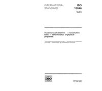 ISO 12046:1995, Synchronous belt drives - Automotive belts - Determination of physical properties