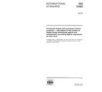 ISO 12082:1997, Processed cheese and processed cheese products -- Calculation of the content of added citrate emulsifying agents and acidifiers/pH-controlling agents, expressed as citric acid